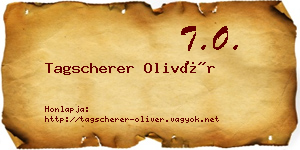 Tagscherer Olivér névjegykártya