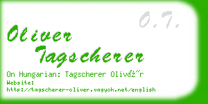 oliver tagscherer business card